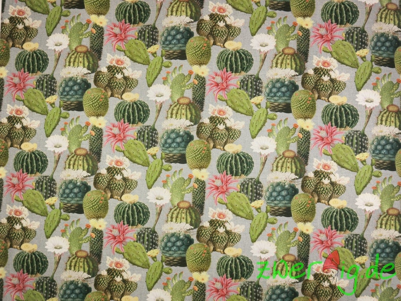 Feste Baumwolle Stoff Kaktus blühende Kakteen pure cotton | Etsy