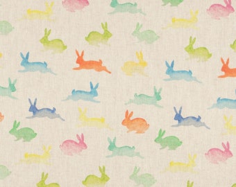 Cotton mix fabric colorful bunnies Easter bunnies decorative fabric pocket fabric Easter fabric