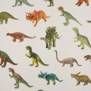 Solid cotton fabric white dinosaurs dinos colorful digital print decorative fabric cushion fabric curtain fabric