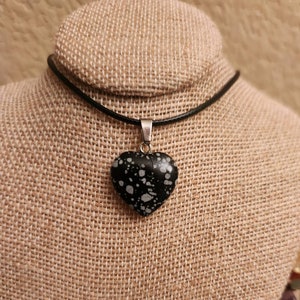 Snowflake Obsidian Crystal Pendant