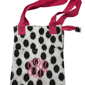 Spotted & Stylish Insulated Lunch Bag – Monogram Option Available!