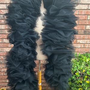 Handmade Black Tulle Boa – Fluffy & Fabulous Party Accessory – Drag, Pageant, Birthday or Bachelorette Glam