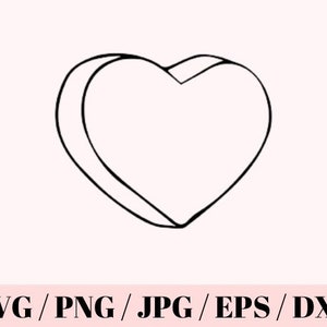 Candy Heart Cut File, .svg .png .jpg .dxf .psdCricut Cut Files