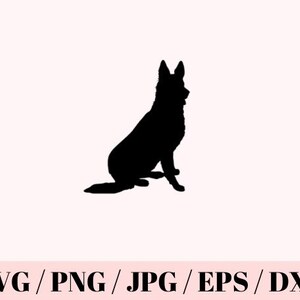 German Shepherd SVG Cut File, svg png jpg dxf psd Cricut Cut Files