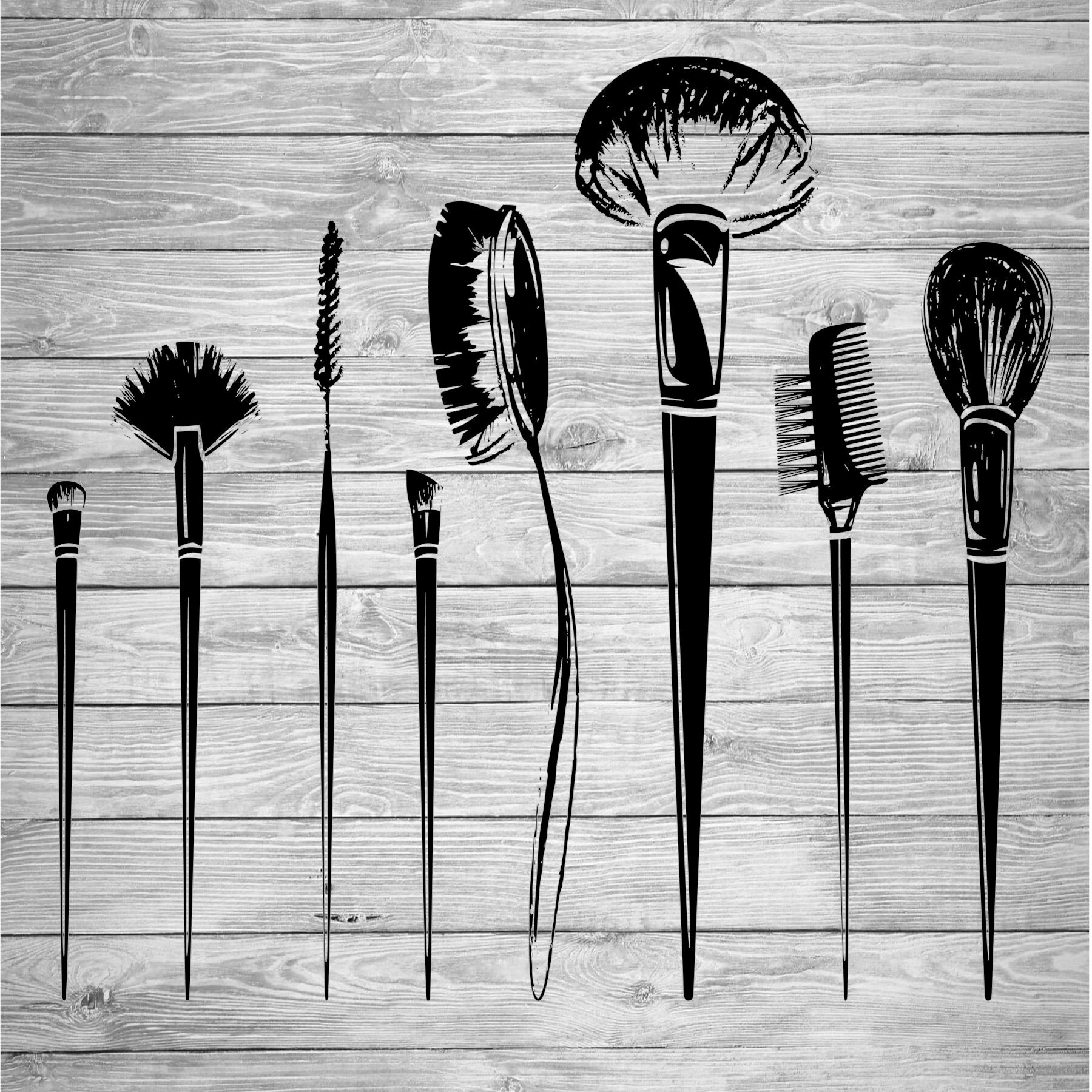 Makeup Brushes SVG Cut File svg png jpg dxf psdCricut Cut Etsy