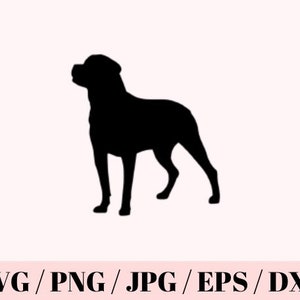 Rottweiler SVG Cut File, svg png jpg dxf psd Cricut Cut Files