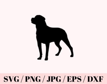 Rottweiler SVG Cut File, svg png jpg dxf psd Cricut Cut Archivos