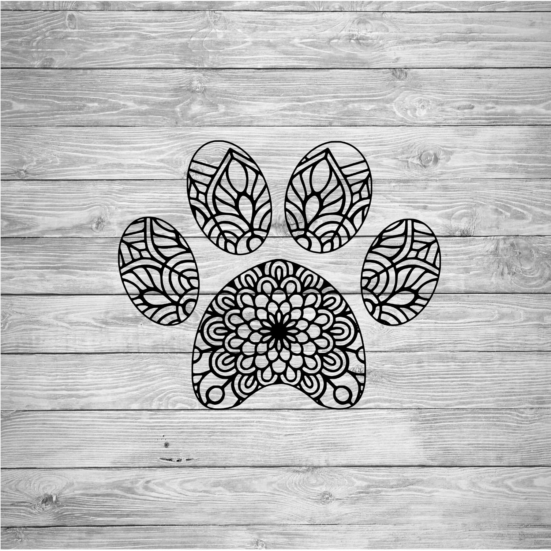 Download Mandala Dog Paw SVG Cut File svg png jpg dxf psdCricut Cut | Etsy
