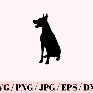 Doberman SVG Cut File, svg png jpg dxf psd Cricut Cut Files