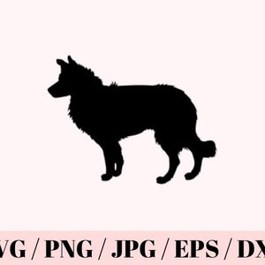 Border Collie SVG Cut File, svg png jpg dxf psd Cricut Cut Files