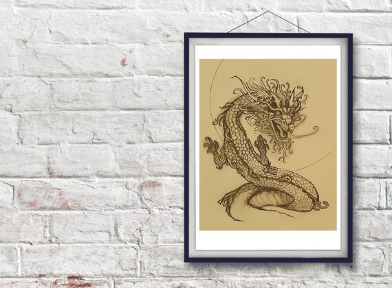 House of Dragon - Dragon in Fire Wall Mural | Buy online at