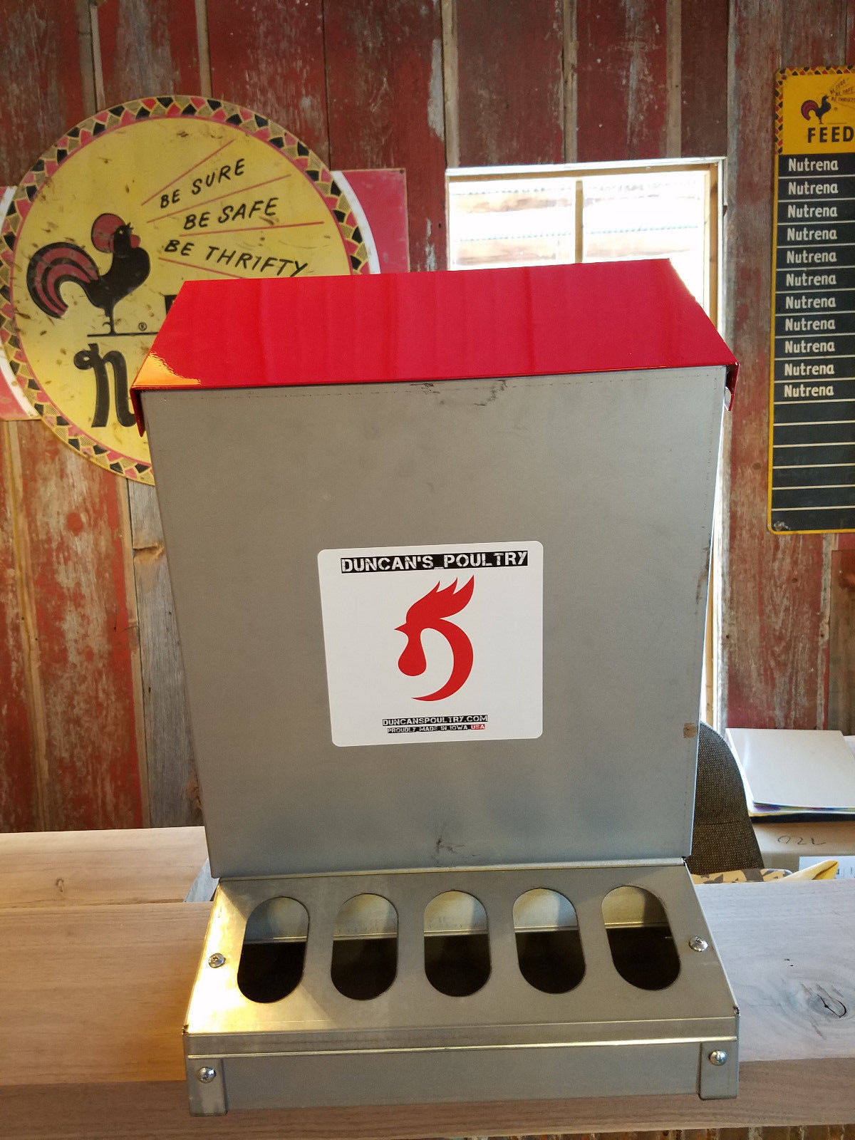 Duncan's Poultry 55 lb Double Sided Chicken Feeder Made in Iowa Ships For Free