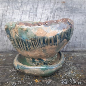 Small Cacti & Succulent Planter Set in Elegant Gray - Artisan Pottery for Nature Lover