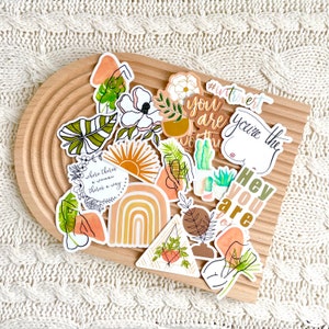 Clear Sunset Sticker 3x1.7 in. - Vinyl sticker Orange Sun Sunrise Modern Boho Sticker Removable Waterproof Weatherproof Dishwasher safe image 3