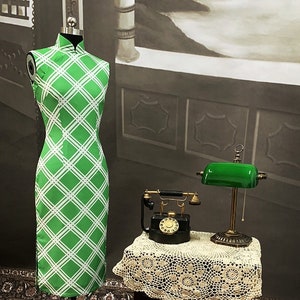 Film Qipao Dress "In the Mood for Love" Green Chinese Traditional Cheongsam Modern Dress