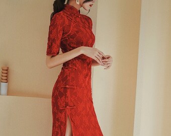 qipao dress red