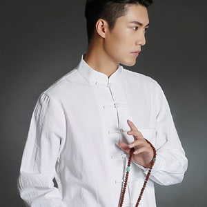 Men's Chinese Shirt / Frog Button / Lined / Mandarin - Etsy