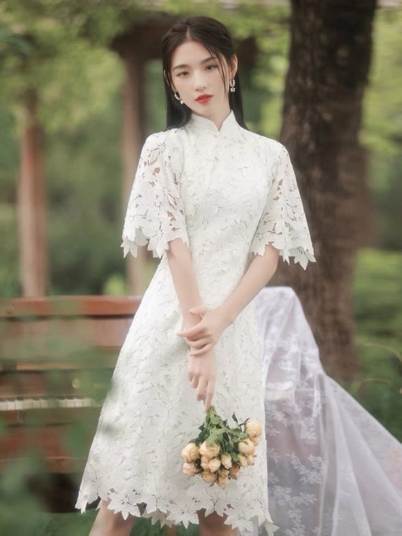 White Chinese Wedding Dress