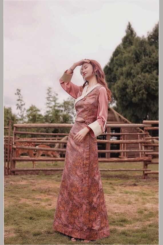 Asian wrap store dress