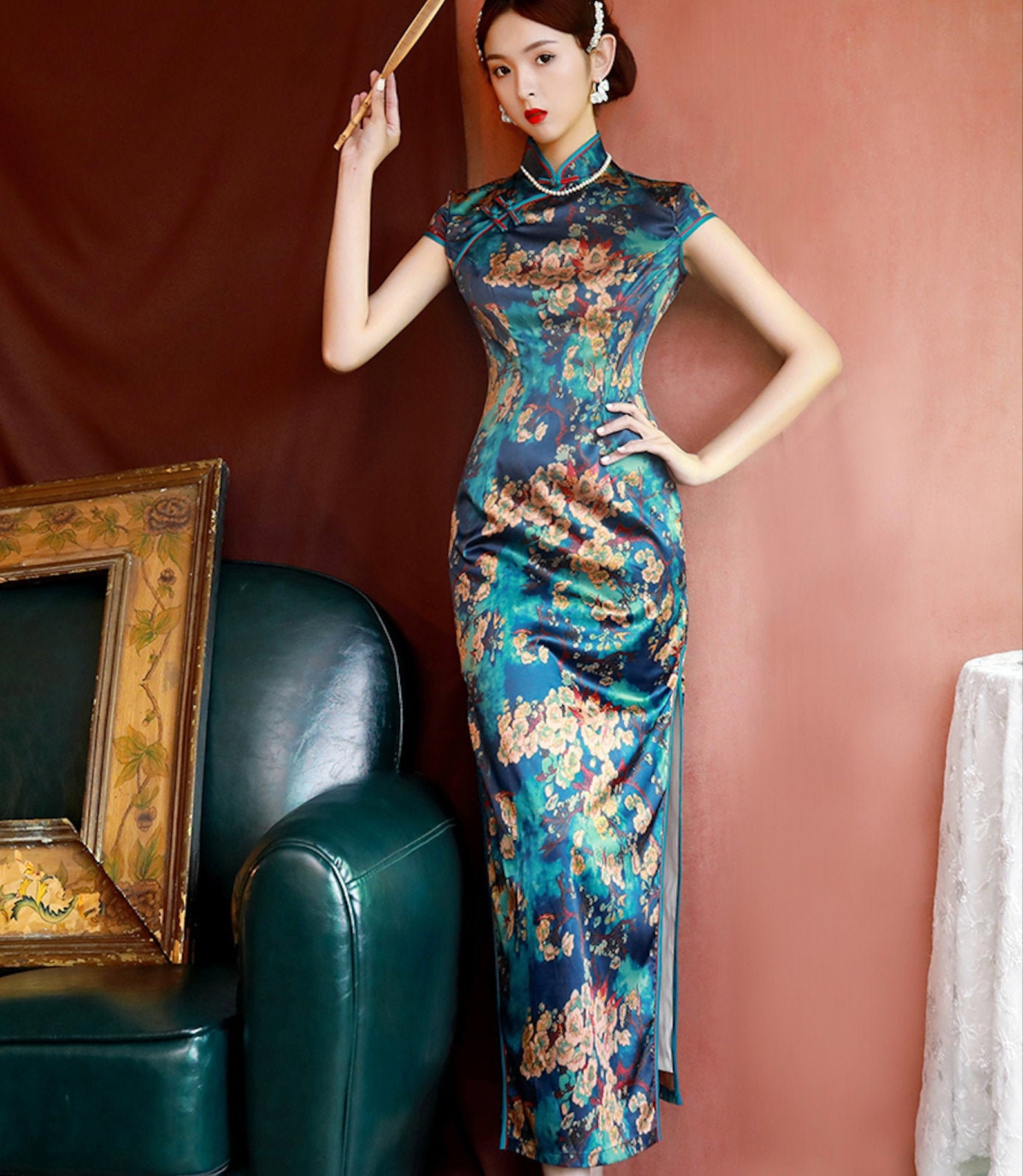 Qipao chinois moderne robe chinoise traditionnelle ...