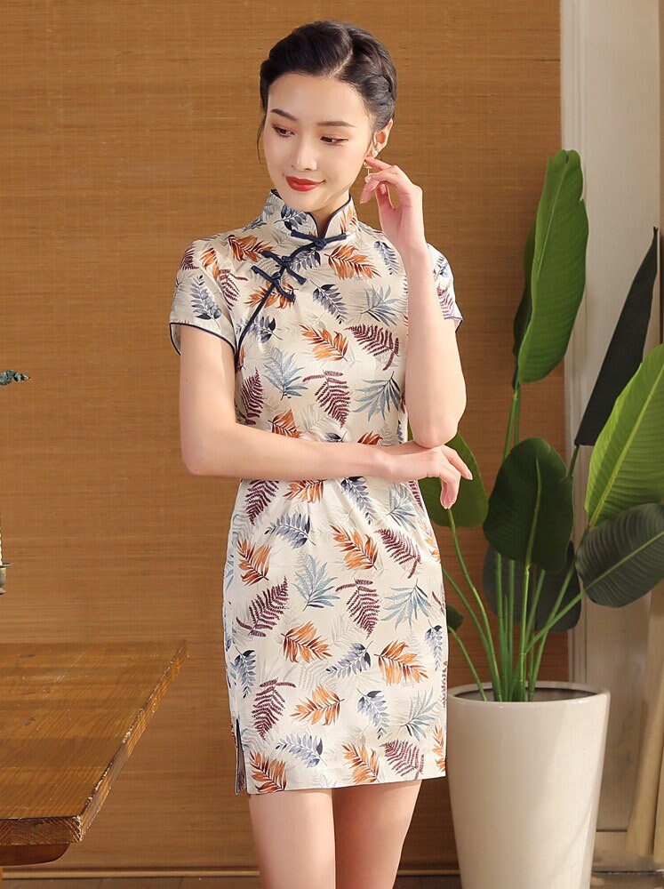 Chinese silk deals mini dress