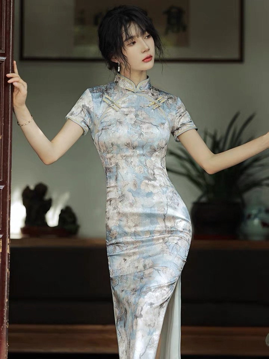 Cheongsam/ Chinese Qipao Dress / Traditional Chinese Dress/vintage China  Cheongsam/mandarin Collar -  Canada