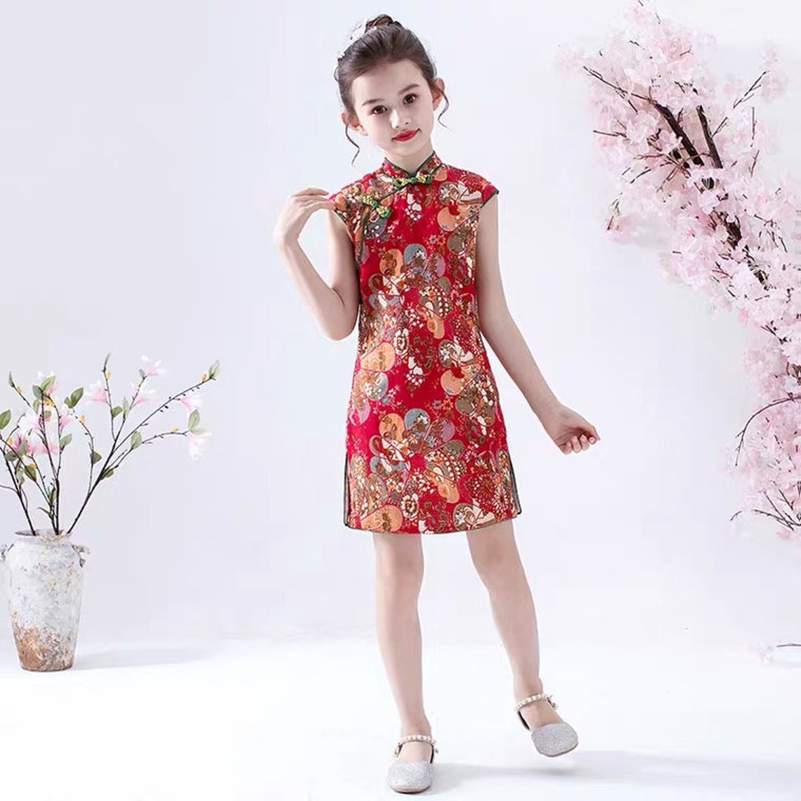 Chinese New Year Girls Qipao Dress cheongsam Dresssummer | Etsy