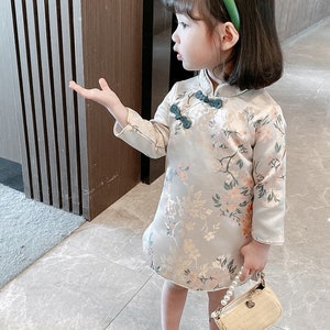 Chinese Girl Dress, Girl's Hanfu Dress, Kid's Qipao Dress, 80-130cm Height