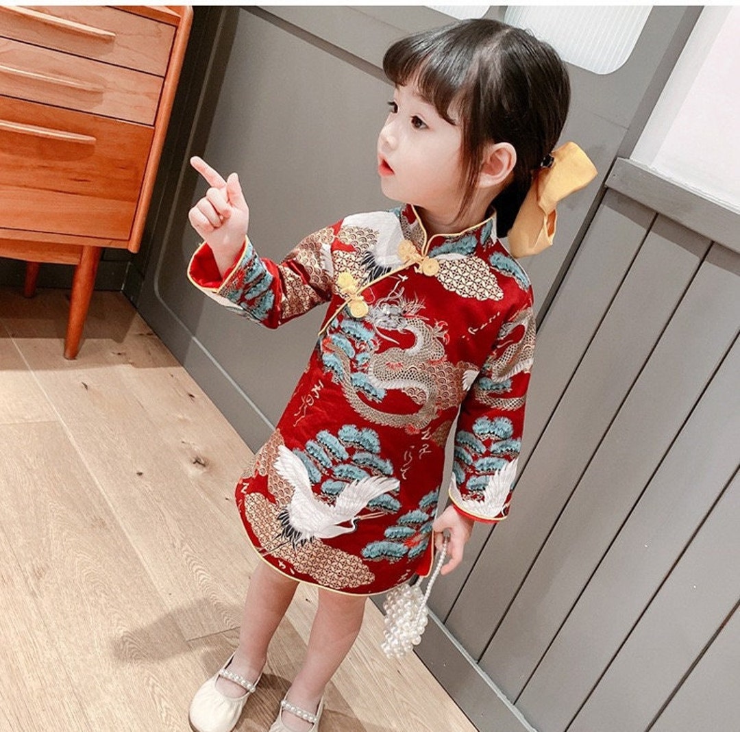 Girls ancient Chinese clothing season Chinese style childrens clothing baby  Ru skirt long sleeve childrens Tang clothing super fairy ancient style