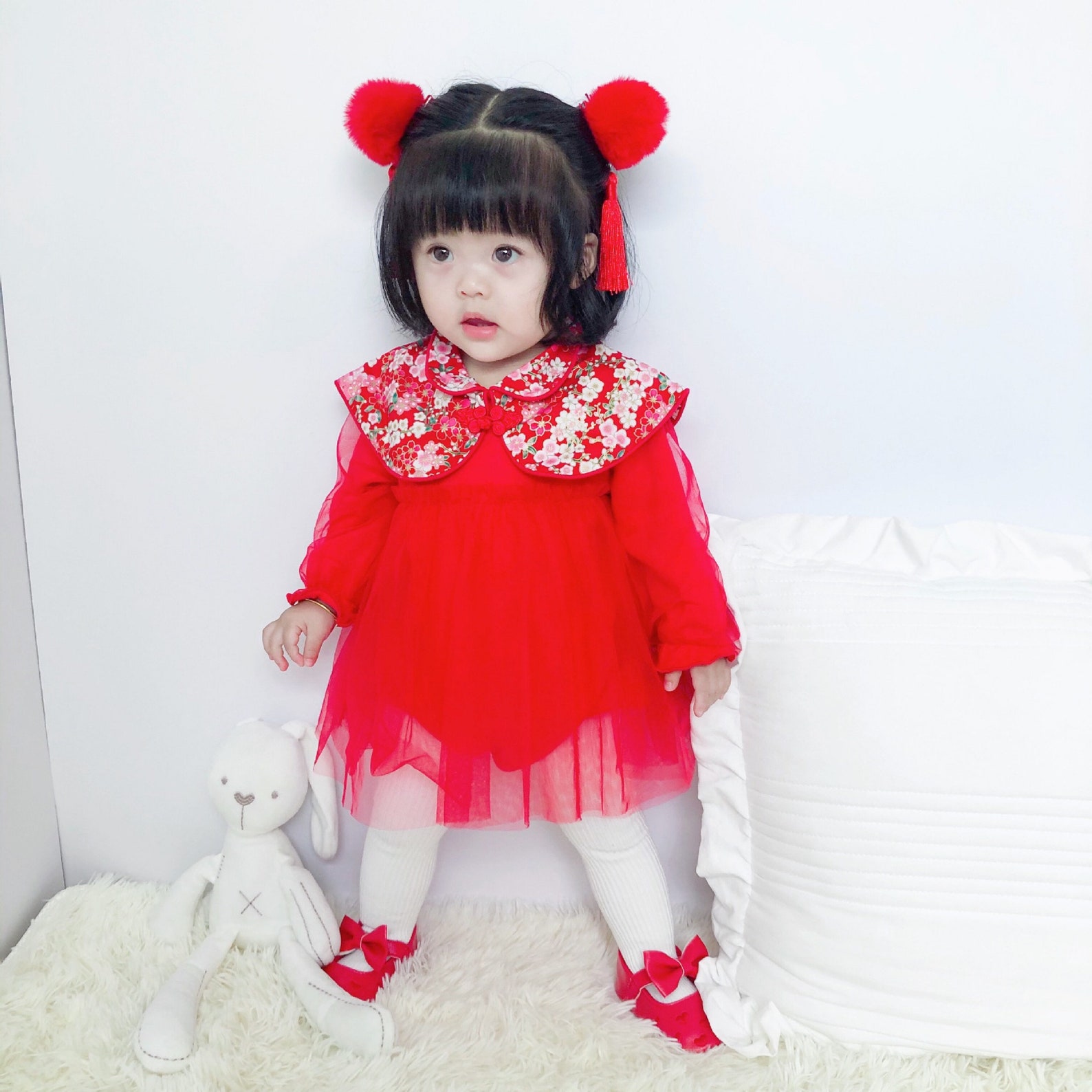 Baby Girl Qipao Princess Dress 100 Days Romper Chinese New Etsy