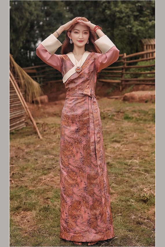 Asian wrap store dress