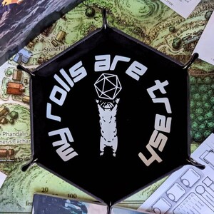 DND RPG My Rolls Are Trash Funny Dice Rolling Collapsible Tray