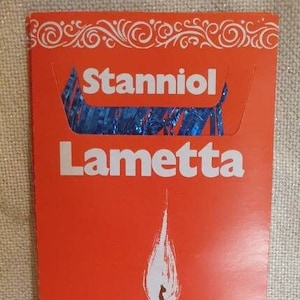 1 Vintage German Lametta~Christmas Tree Tinsel~Vintage Heavy Tinsel~BLUE~1 PACKAGE per Purchase~Rare BLUE~