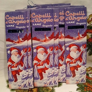 1 Vintage Pack of Italian Tinsel~Blue~Vintage Tinsel from Italy
