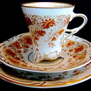 Vintage German Collectors Tea Cup~PMP~Tea Cup, Saucer and Cake Plate~Tea Cup collectors~Housewarming Gift~Tea Cup Gift~