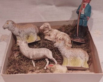 Antique German Nativity Figures~Very Old  Nativity Figures~