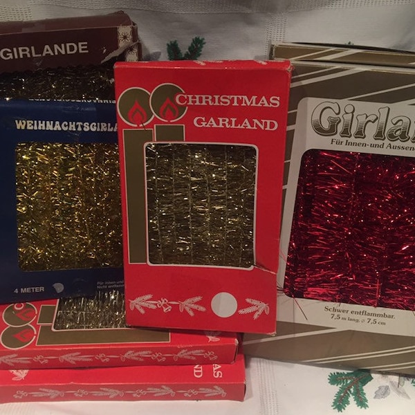 1 pack de guirlandes vintage ~ guirlande de guirlandes vintage ~ OR ou ROUGE ~ Pick-ONE-Pack