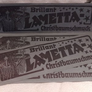 1 Vintage Pack of  German Tinsel~Alu Folie Metal Tinsel~Lametta Tinsel~SILVER~Pick-ONE-Pack
