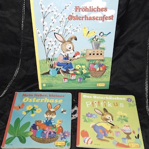 Colección de 3 libros infantiles vintage de Pascua alemana ~ Pascua alemana para niños ~ Tapa dura ~
