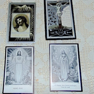 4 Antieke Duitse Doodskaarten ~ 1850-1941 ~ Begrafeniskaarten ~ Duitse religieuze gebedskaarten ~ Begrafenis ~ Doodskunst ~ Gotisch Decor ~ Macabre ~ Halloween