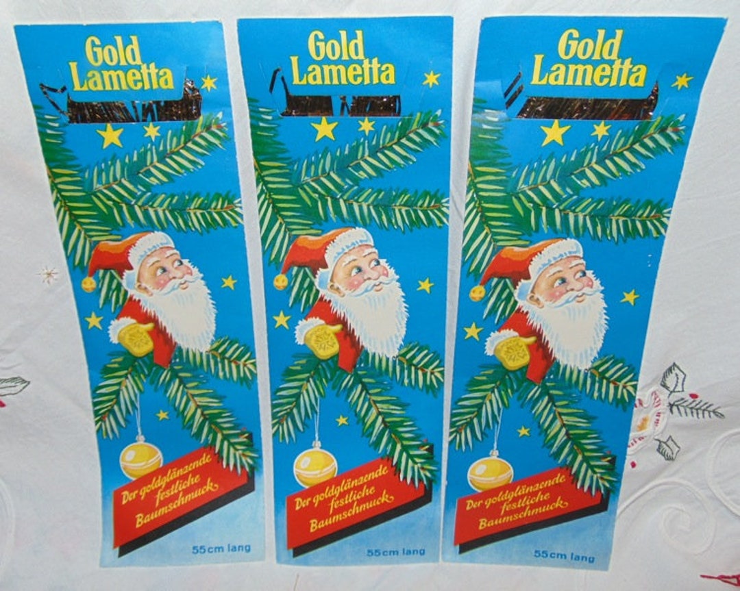 Vintage German Tinsel in Original Packagemetal Tinselgold Lametta Tinselgold1 PACKAGE per