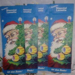 1 Vintage Pack of  German Tinsel~Heavy Metal Tinsel~Lametta Tinsel~GOLD~Pick-ONE-Pack