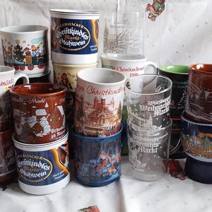 Mix n Match~Vintage German Christmas Mulled Wine Mugs~Nürnberg~Christmas Market Mugs~German Souvenir~Mulled Wine Mug
