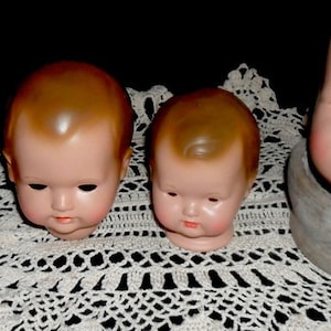Creepy Vintage German Dollhead~Pick ONE Dollhead~Halloween Decor~Gothic Decor~Arts and Crafts~Doll Collectors~Schildkröt German Puppen Dolls