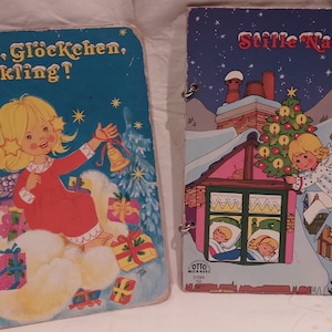 2 livres de Noël allemands vintage pour enfants ~ Noël ~ lectures de Noël des années 70/60
