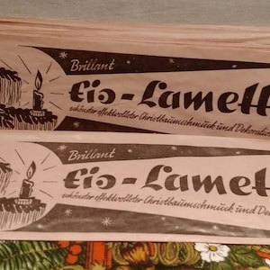 1 Vintage Pack of  German Tinsel~Heavy Metal Tinsel~Lametta Tinsel~SILVER~Pick-ONE-Pack