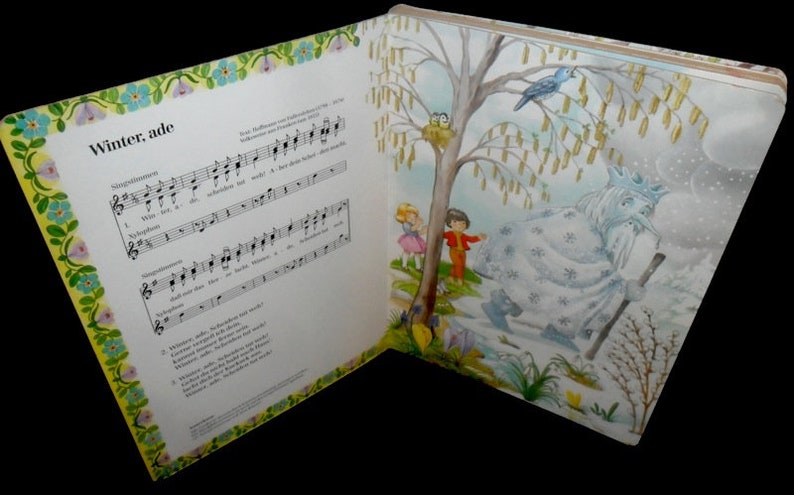 Vintage German Easter Childrens BookFrohe OsternHappy EasterSongsStoriesEaster for ChildrenHard Back and Hard Pages Book image 4