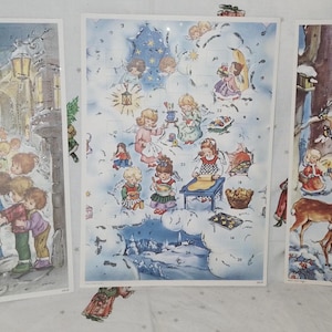 1 Vintage German Advent Calendar with original envelope~Pick 1 Calendar~Childrens Advents Calendar~