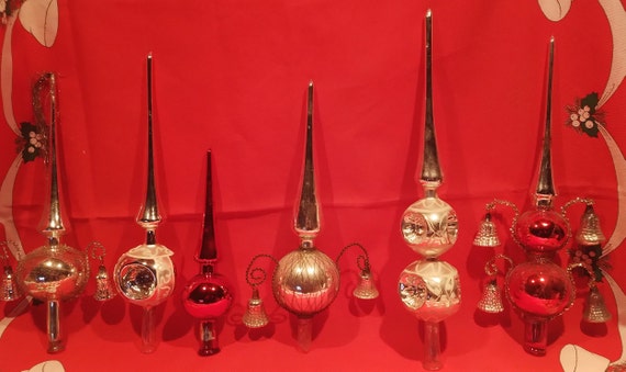 1 Sehr alte Glas Weihnachtsbaumspitze~Vintage Weihnachten~Handgefertigte Glas Baumspitze~Vintage Weihnachtsdekor~PICK-1-Tree Topper~