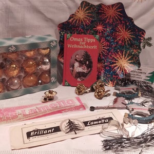 Vintage Christmas Collection~Ornaments~Lametta~Christmas Book , Candle Clips and more!!